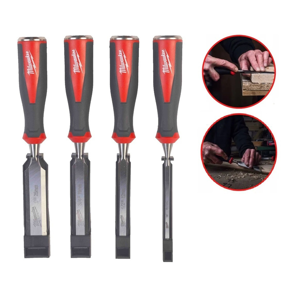 ХИТ! Набор плоских стамесок 4 шт 6, 12, 19, 25 мм Milwaukee 4932479897