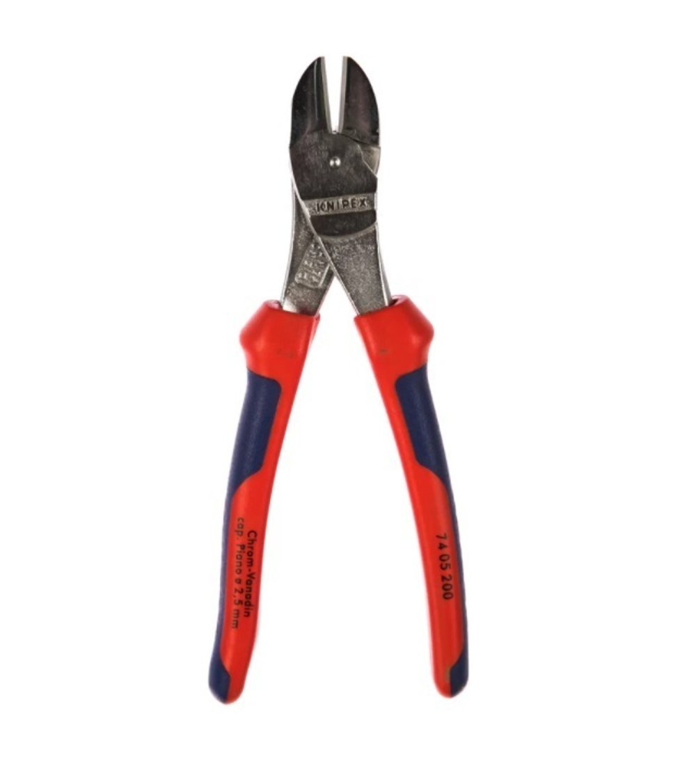 Бокорезы особо мощные 200 мм (Кусачки боковые) хром, 2-комп ручки KNIPEX KN-7405200