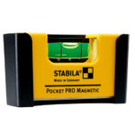 РАСПРОДАЖА! Уровень профессиональный пузырьковый STABILA Pocket Pro Magnetic с чехлом на пояс 17953