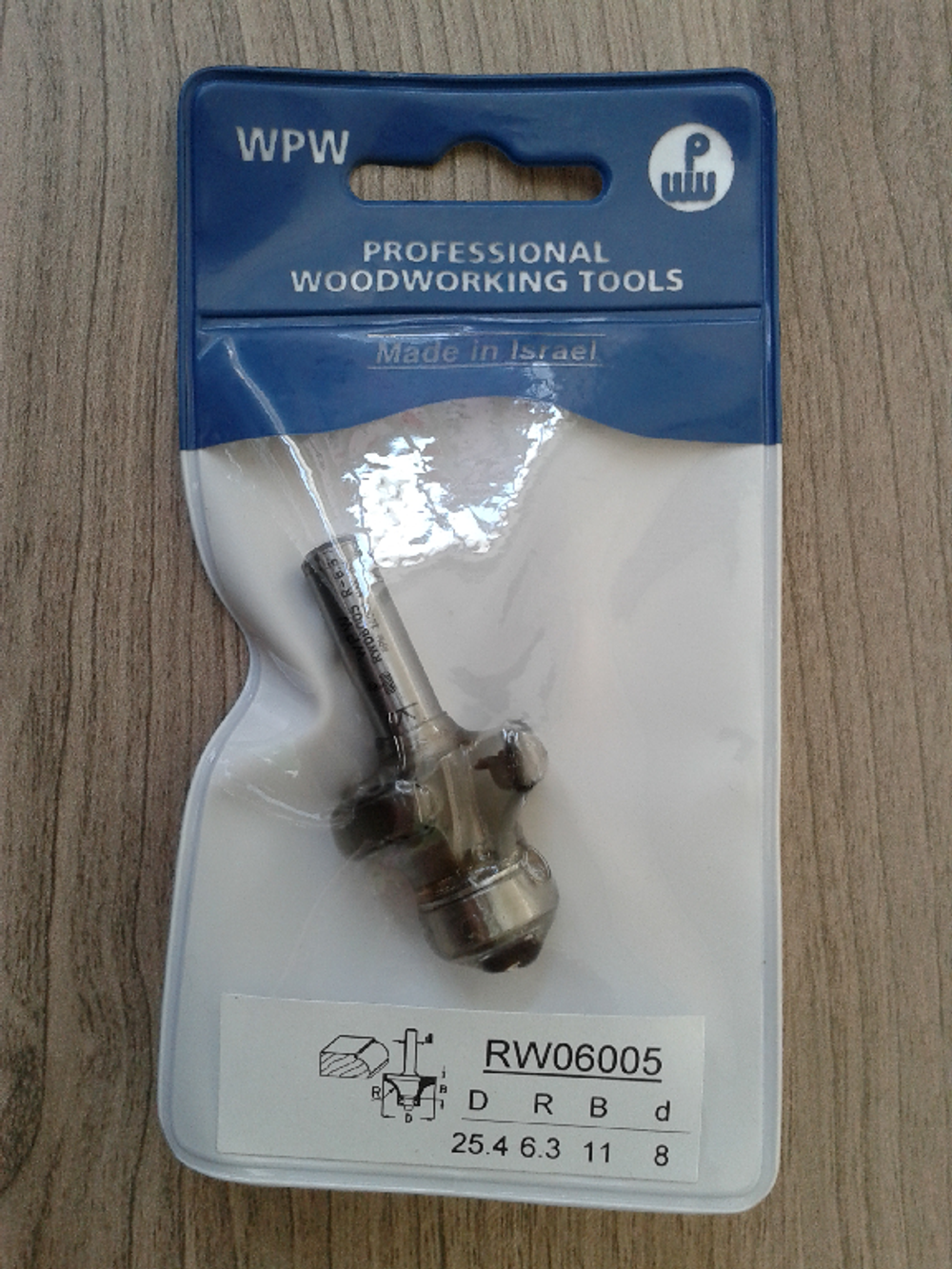 ХИТ! Фреза радиусная с подшипником полуштап WPW 25.4 x 11 x 50 x 8 R 6.3 RW06005