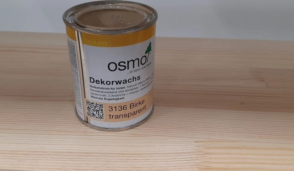 ХИТ! Цветное масло прозрачное Osmo 3136 Береза 0,125 л Dekorwachs Transparent Tone для внутренних работ Osmo-3136-0,125 10100094