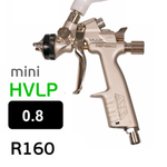 Новинка! Краскопульт профессиональный ANI R 160 Mini HVLP c никелевым корпусом и верхним пластиковым бачком 0,25 л, дюза 0,8 мм. Для финишной окраски и декоративных работ AH1517007A