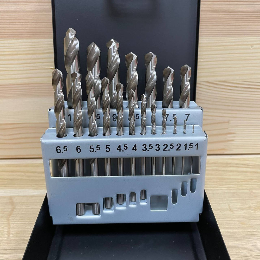 ХИТ! Набор из 19 шт сверл спиральных по металлу RUKO HSS-G TERRAX by 1-10 мм, в кейсе A214214