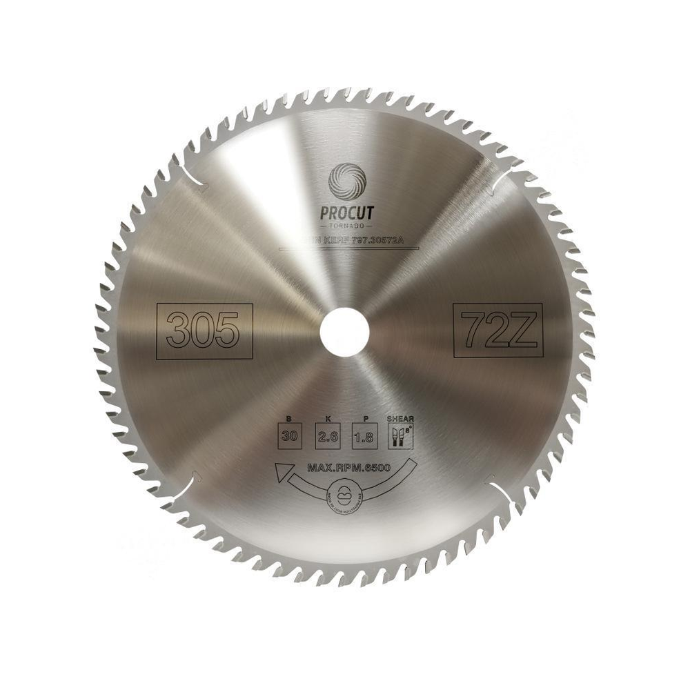 Новинка! Пильный диск PROCUT по дереву, фанере поперечный рез 305 x 30 x 2.6/1.8 Z=72 ATB с тонким пропилом 797.3053072A Новинка! Пильный диск PROCUT по дереву, фанере поперечный рез 305 x 30 x 2.6/1.8 Z=72 ATB с тонким пропилом 797.3053072A