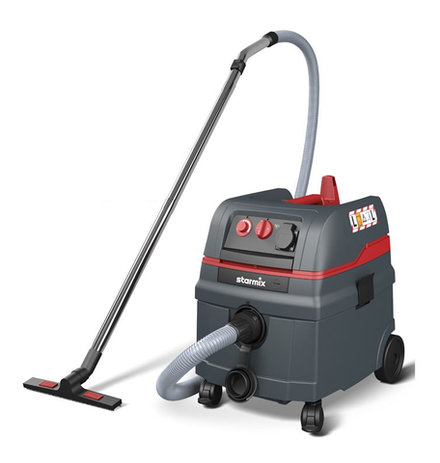 СУПЕР ХИТ! Пылесос промышленный строительный 1,6 кВт 25 л для работы с электроинструментом, для сухой и влажной уборки, класс L Starmix ISC L-1625 TOP 018577