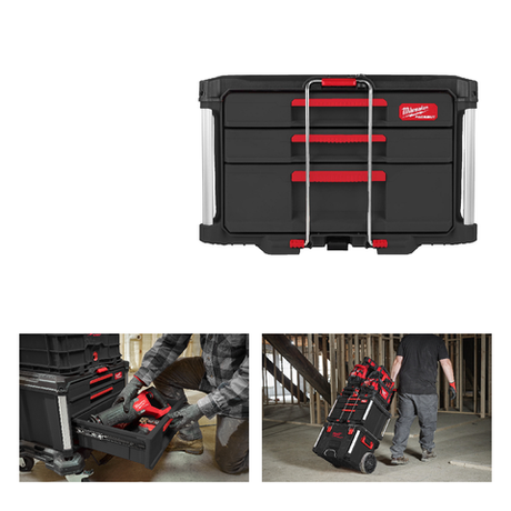 Новинка! Ящик с 2 и 1 выдвижными отсеками Drawer Tool Box PACKOUT Milwaukee 4932493190
